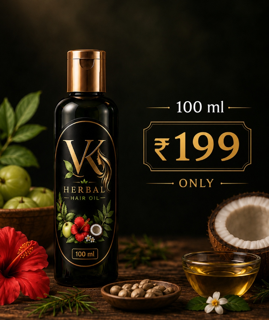 VK Herbal Hair Oil - 100ml - ₹199